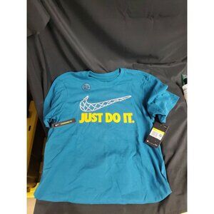 Nike Dry-Fit Men's Just Do It T-shirt Blue-Green CV1052-381 Sz. S NEW